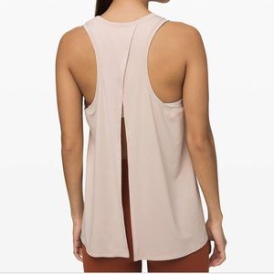 🍋Lululemon All Tied Up Light Pink Purple Tank Top